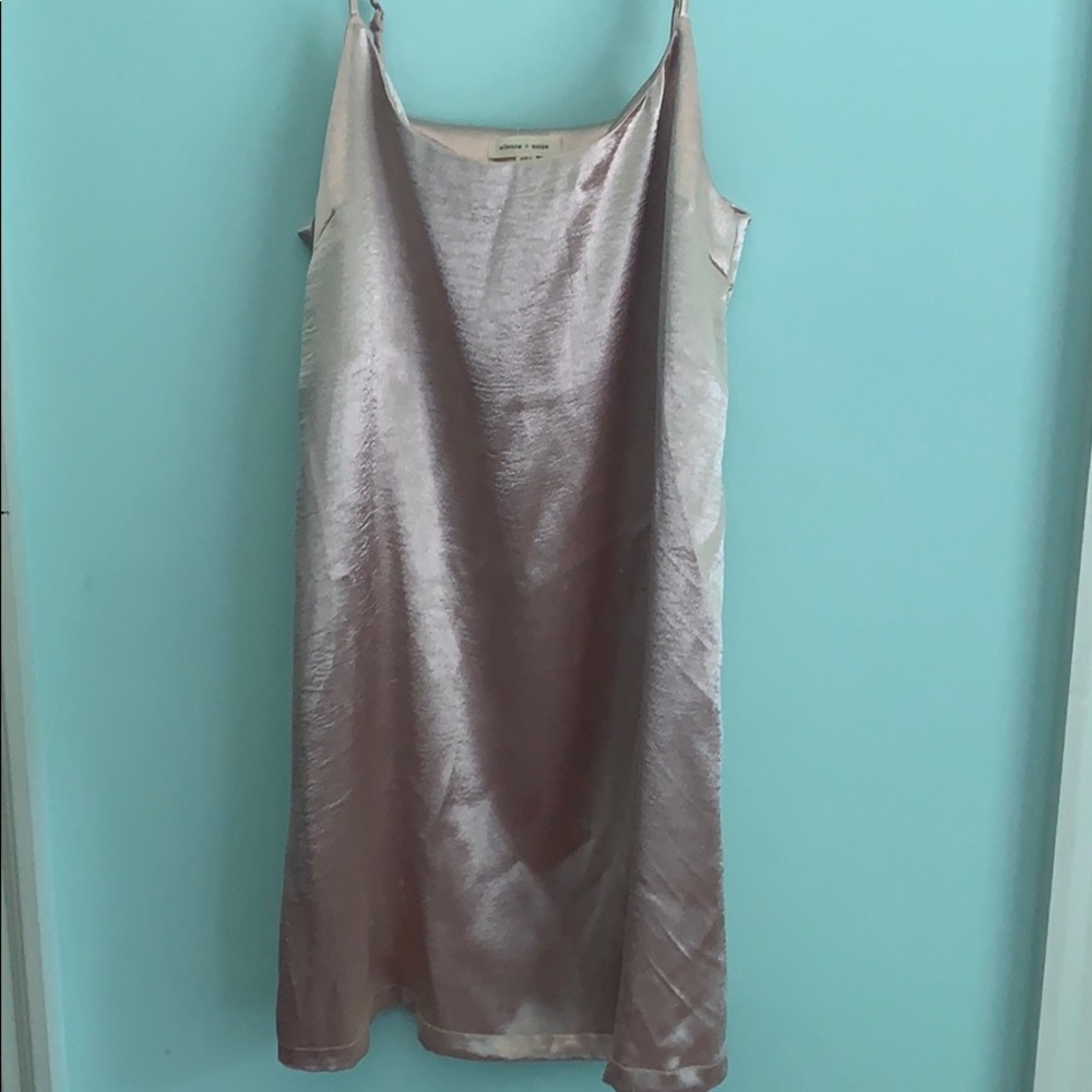 PINK SHIMMERY SLIP DRESS